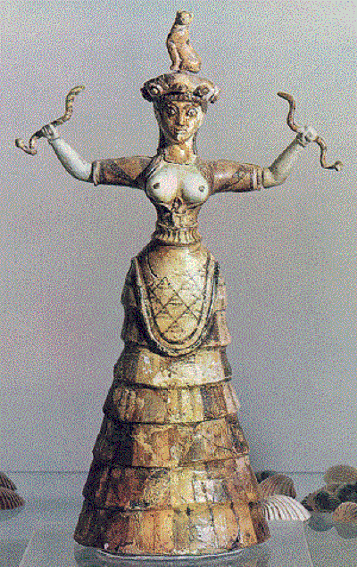 Käärmejumalatar, Knossoksesta. 